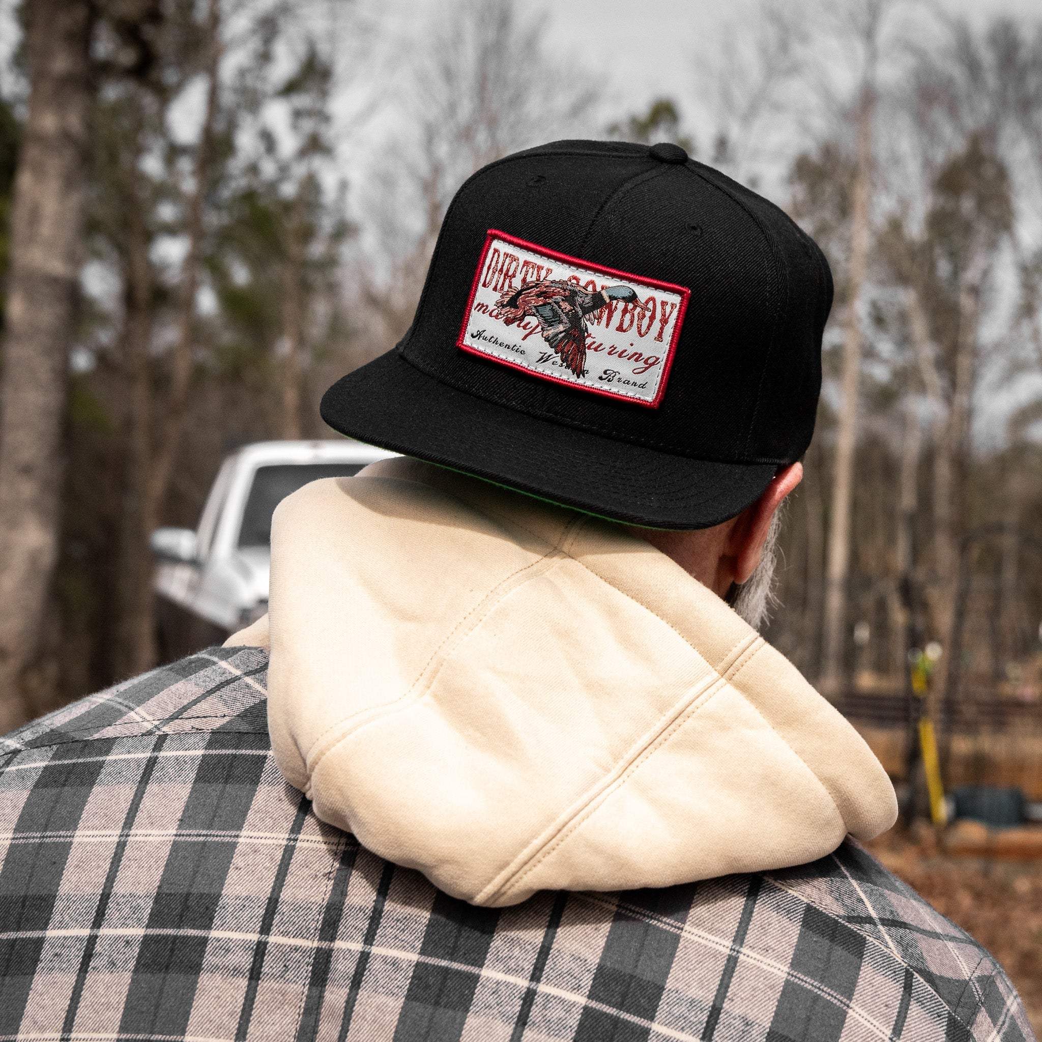 Flying Duck Dirty Cowboy Patch Flatbill Snapback - DIRTY COWBOY USA - Flyclothing LLC