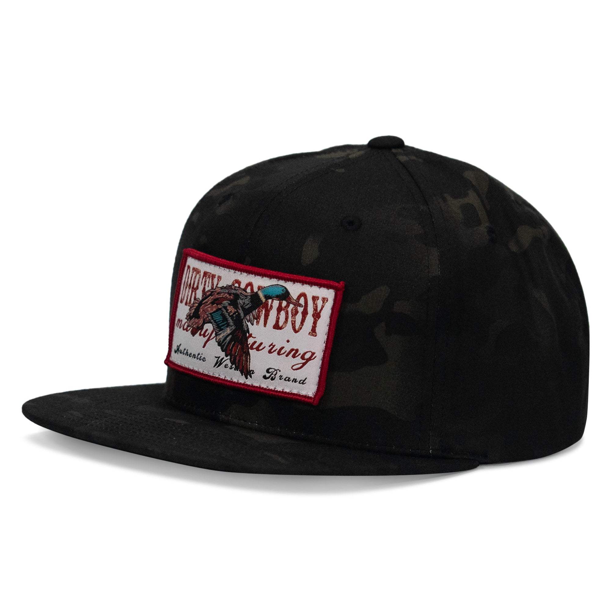 Flying Duck Dirty Cowboy Patch Flatbill Snapback - DIRTY COWBOY USA - Flyclothing LLC