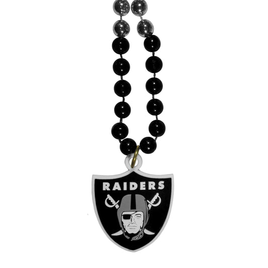 Las Vegas Raiders Mardi Gras Bead Necklace - Las Vegas Raiders - Flyclothing LLC