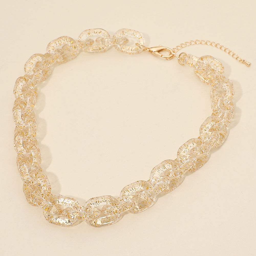 Chunky Resin Chain Link Statement Necklace - Madeline Love - Flyclothing LLC