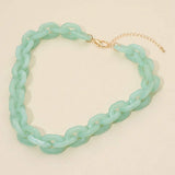 Chunky Resin Chain Link Statement Necklace - Madeline Love - Flyclothing LLC