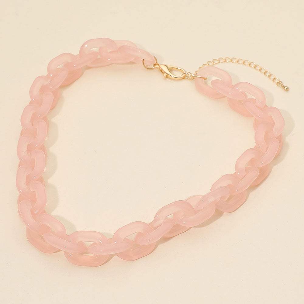 Chunky Resin Chain Link Statement Necklace - Madeline Love - Flyclothing LLC