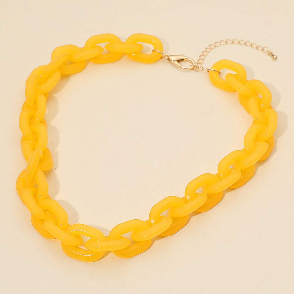 Chunky Resin Chain Link Statement Necklace - Madeline Love - Flyclothing LLC