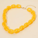 Chunky Resin Chain Link Statement Necklace - Madeline Love - Flyclothing LLC