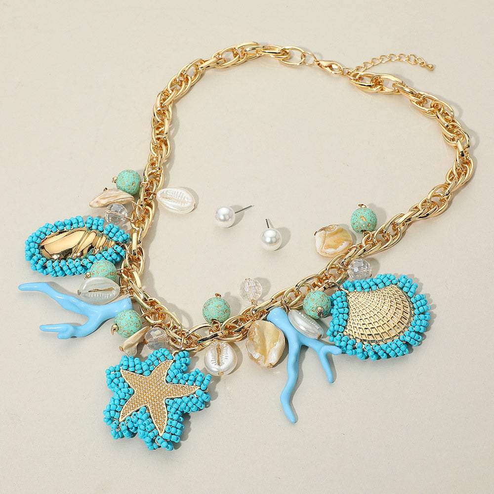 Chunky Ocean Inspired Statement Necklace - Madeline Love - Flyclothing LLC