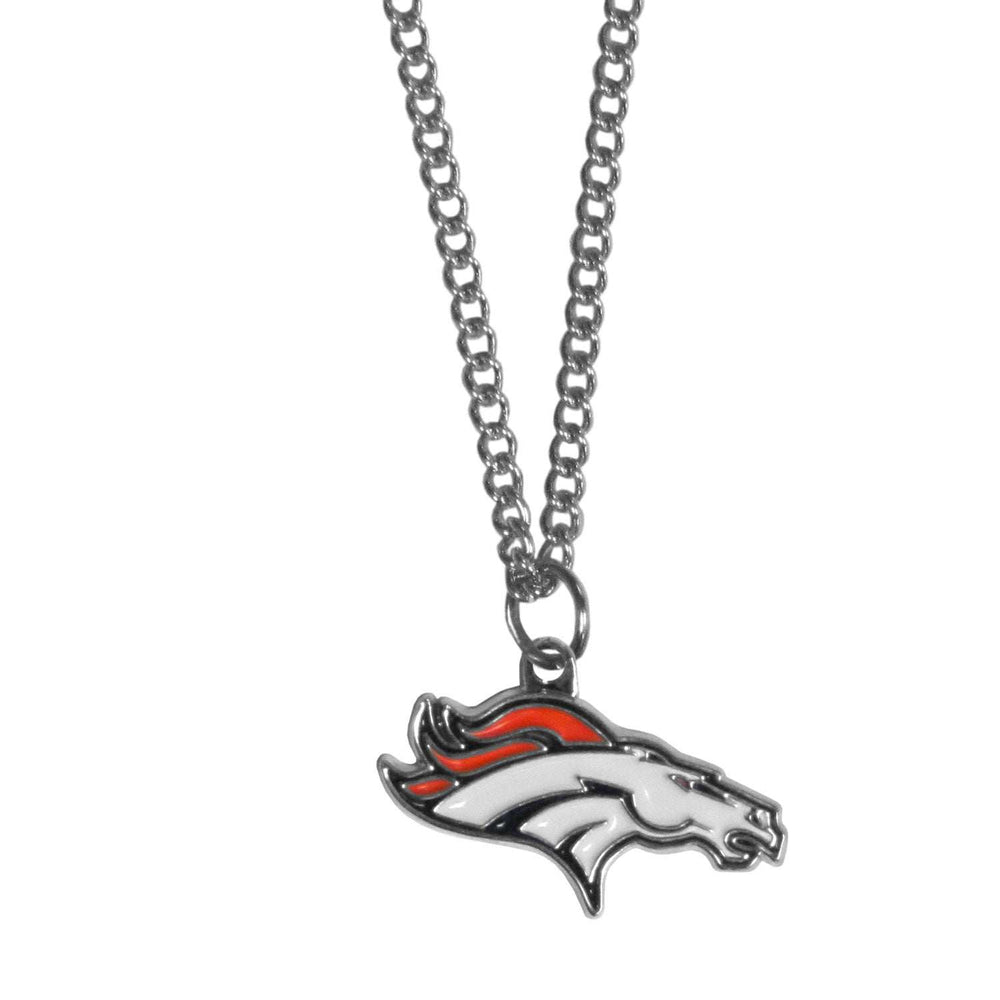 Denver Broncos Chain Necklace with Small Charm - Denver Broncos - Flyclothing LLC