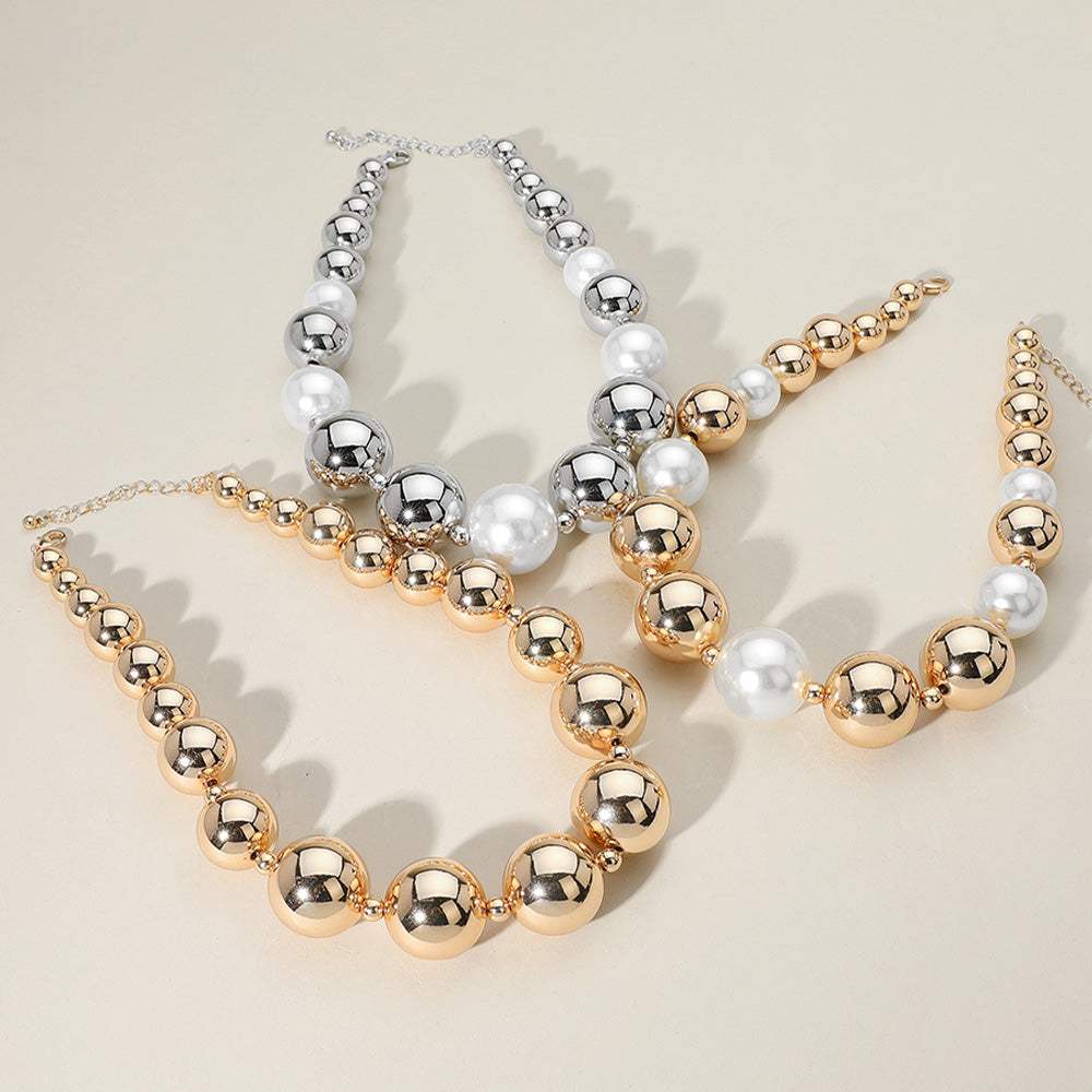 Chunky Metal Ball Beaded Necklace - Madeline Love - Flyclothing LLC