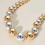 Chunky Metal Ball Beaded Necklace - Madeline Love - Flyclothing LLC
