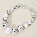 Chunky Metal Ball Beaded Necklace - Madeline Love - Flyclothing LLC