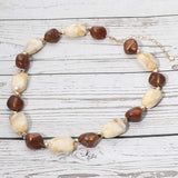 Chunky Faceted Marbled Resin Pebble Beaded Statement Necklace - Madeline Love - Flyclothing LLC
