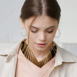 Zebra Patterned Fabric Chiffon Necklace - Madeline Love - Flyclothing LLC