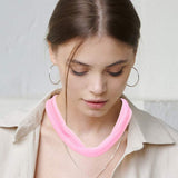 Shiny Fabric Chiffon Scarf Necklace - Madeline Love - Flyclothing LLC