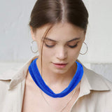 Shiny Fabric Chiffon Scarf Necklace - Madeline Love - Flyclothing LLC