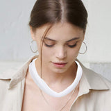 Shiny Fabric Chiffon Scarf Necklace - Madeline Love - Flyclothing LLC