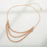 Layered Faceted Beaded Necklace