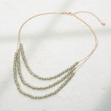 Layered Faceted Beaded Necklace