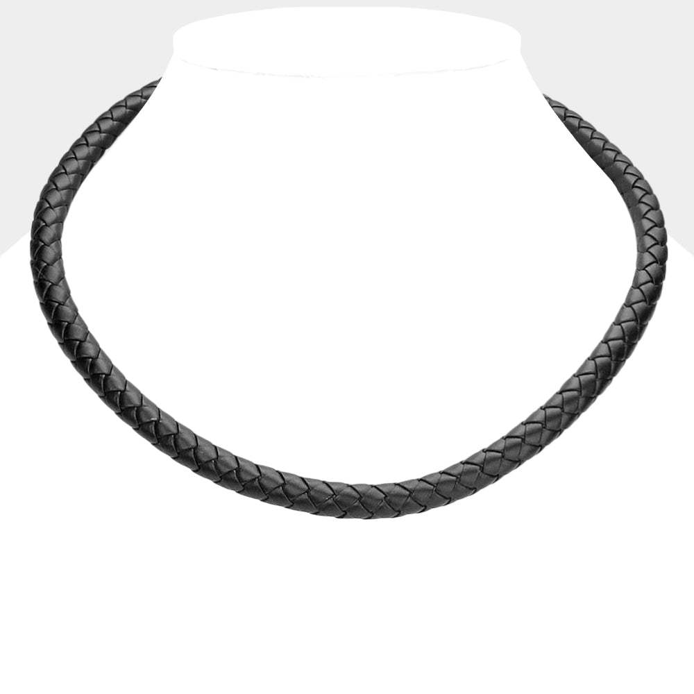 Faux Leather Necklace - Madeline Love - Flyclothing LLC