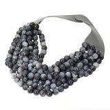 Chunky Multi-Strand Beaded Necklace with Magnetic Clasp - Madeline Love - Flyclothing LLC