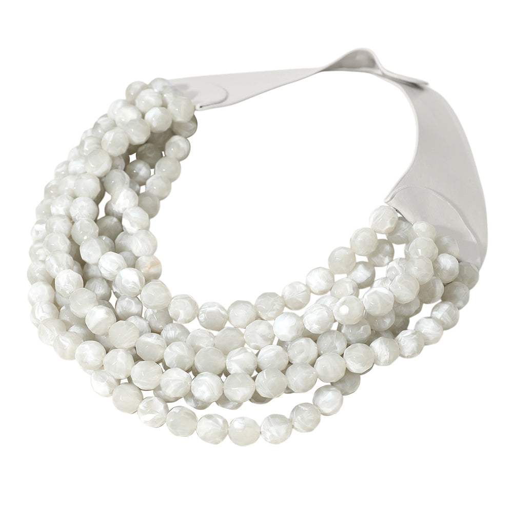 Chunky Multi-Strand Beaded Necklace with Magnetic Clasp - Madeline Love - Flyclothing LLC