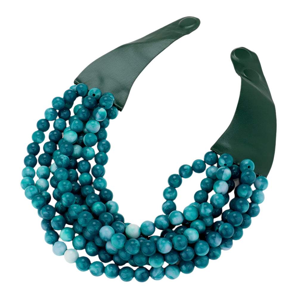 Chunky Multi-Strand Beaded Necklace with Magnetic Clasp - Madeline Love - Flyclothing LLC