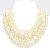 Chunky Multi-Strand Beaded Necklace with Magnetic Clasp - Madeline Love - Flyclothing LLC