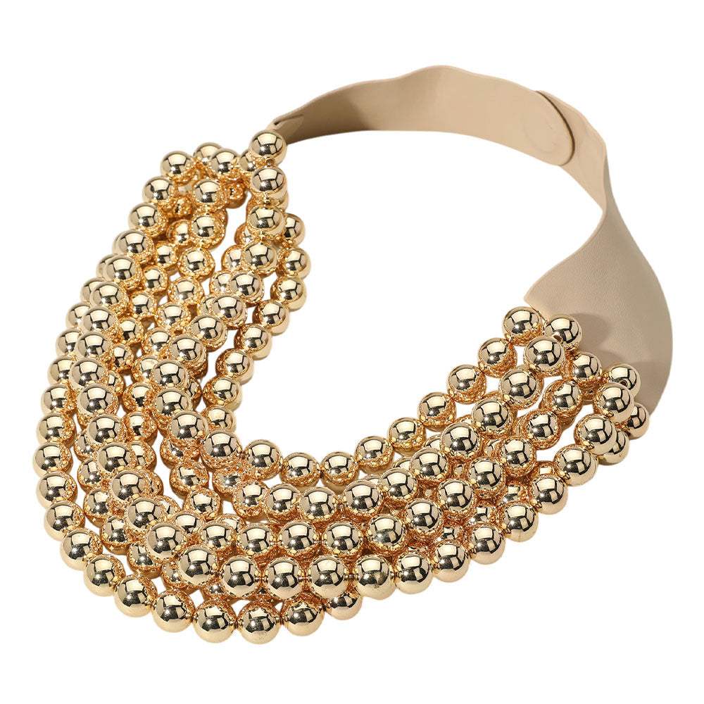 Chunky Multi-Strand Beaded Necklace with Magnetic Clasp - Madeline Love - Flyclothing LLC