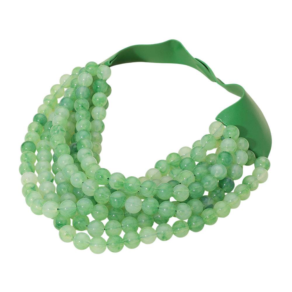 Chunky Multi-Strand Beaded Necklace with Magnetic Clasp - Madeline Love - Flyclothing LLC