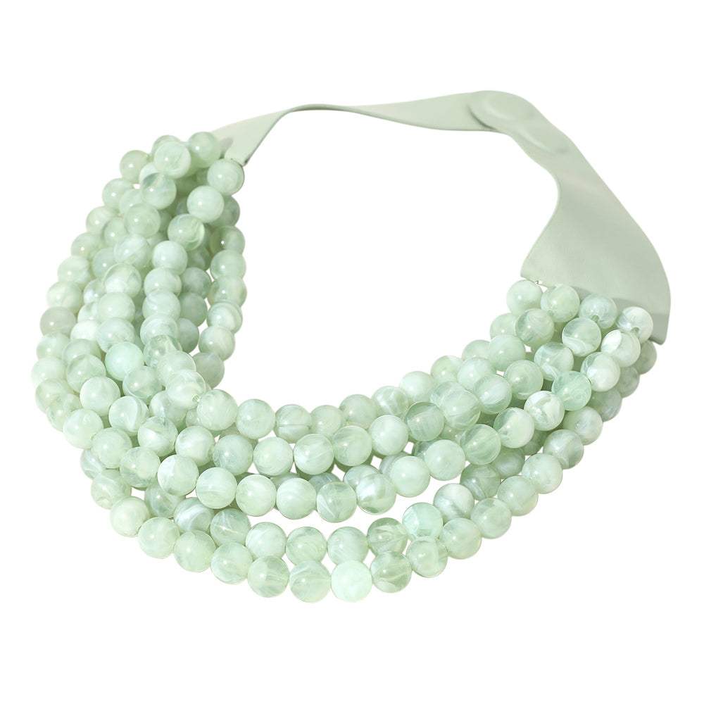 Chunky Multi-Strand Beaded Necklace with Magnetic Clasp - Madeline Love - Flyclothing LLC
