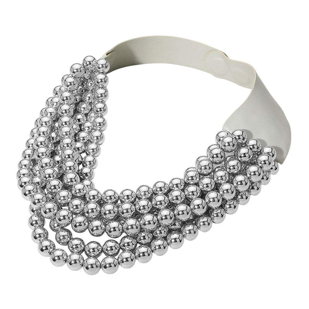 Chunky Multi-Strand Beaded Necklace with Magnetic Clasp - Madeline Love - Flyclothing LLC