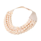 Chunky Acrylic Teardrop Beaded Multi-Layer Faux Leather Necklace - Madeline Love - Flyclothing LLC