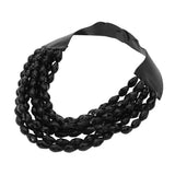 Chunky Acrylic Teardrop Beaded Multi-Layer Faux Leather Necklace - Madeline Love - Flyclothing LLC