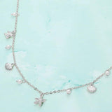 Starfish Shell PEarl Charm Station Necklace - Madeline Love - Flyclothing LLC