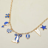 Game Day Football Theme Charm Station Necklace - Madeline Love - Flyclothing LLC
