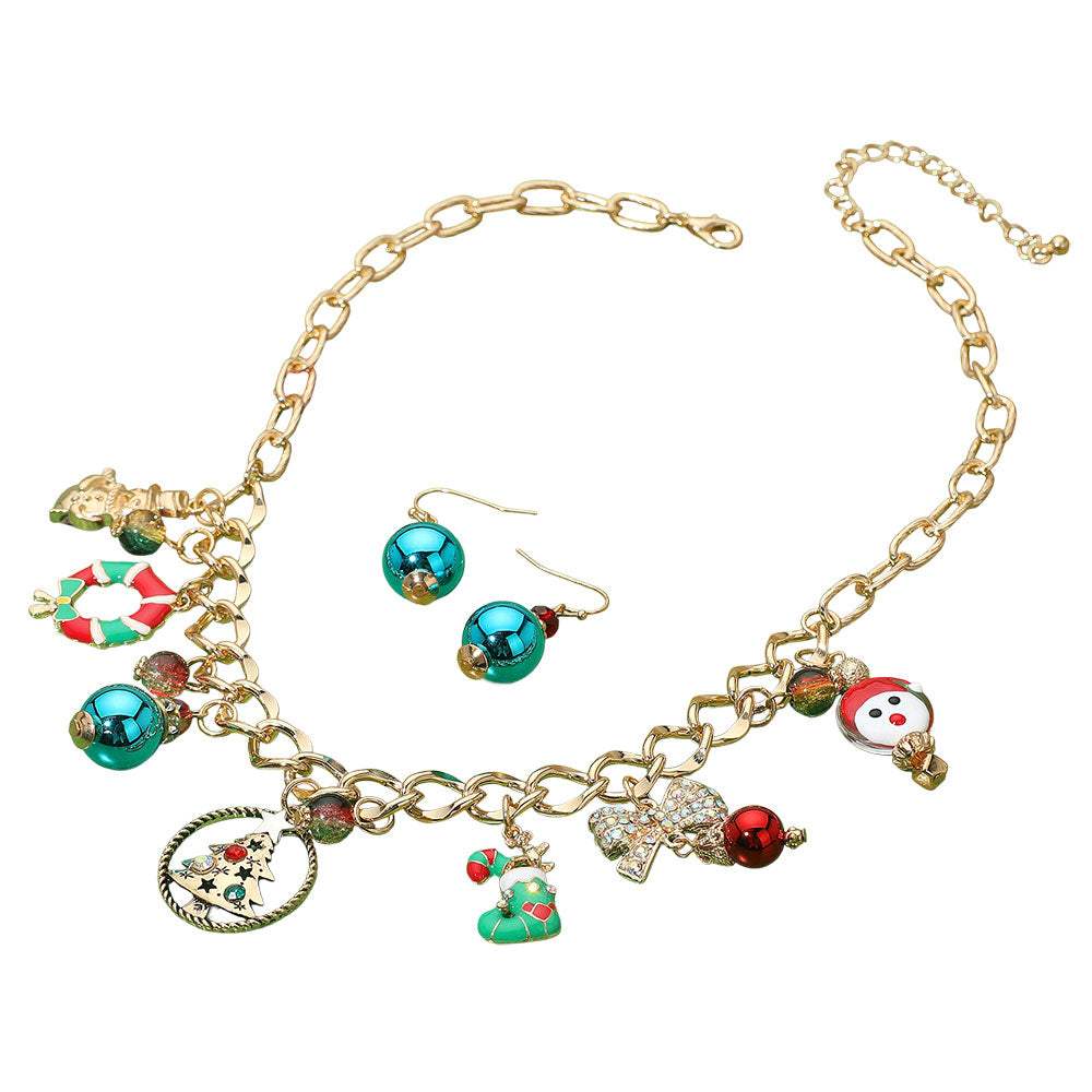 Christmas Charm Station Necklace - Madeline Love - Flyclothing LLC