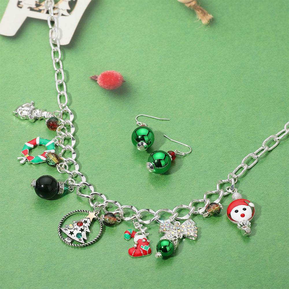 Christmas Charm Station Necklace - Madeline Love - Flyclothing LLC