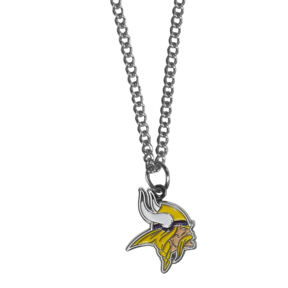 Minnesota Vikings Chain Necklace with Small Charm - Minnesota Vikings - Flyclothing LLC