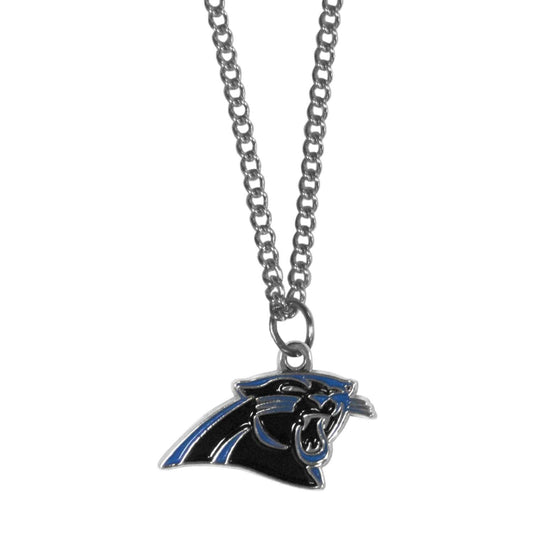 Carolina Panthers Chain Necklace with Small Charm - Carolina Panthers - Flyclothing LLC