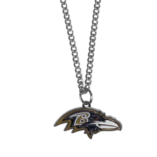 Baltimore Ravens Chain Necklace with Small Charm - Baltimore Ravens - Flyclothing LLC