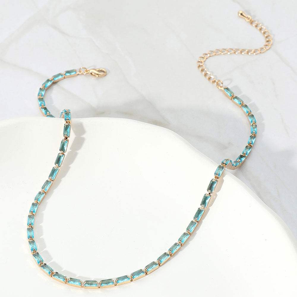 Rectangle Stone Necklace - Madeline Love - Flyclothing LLC