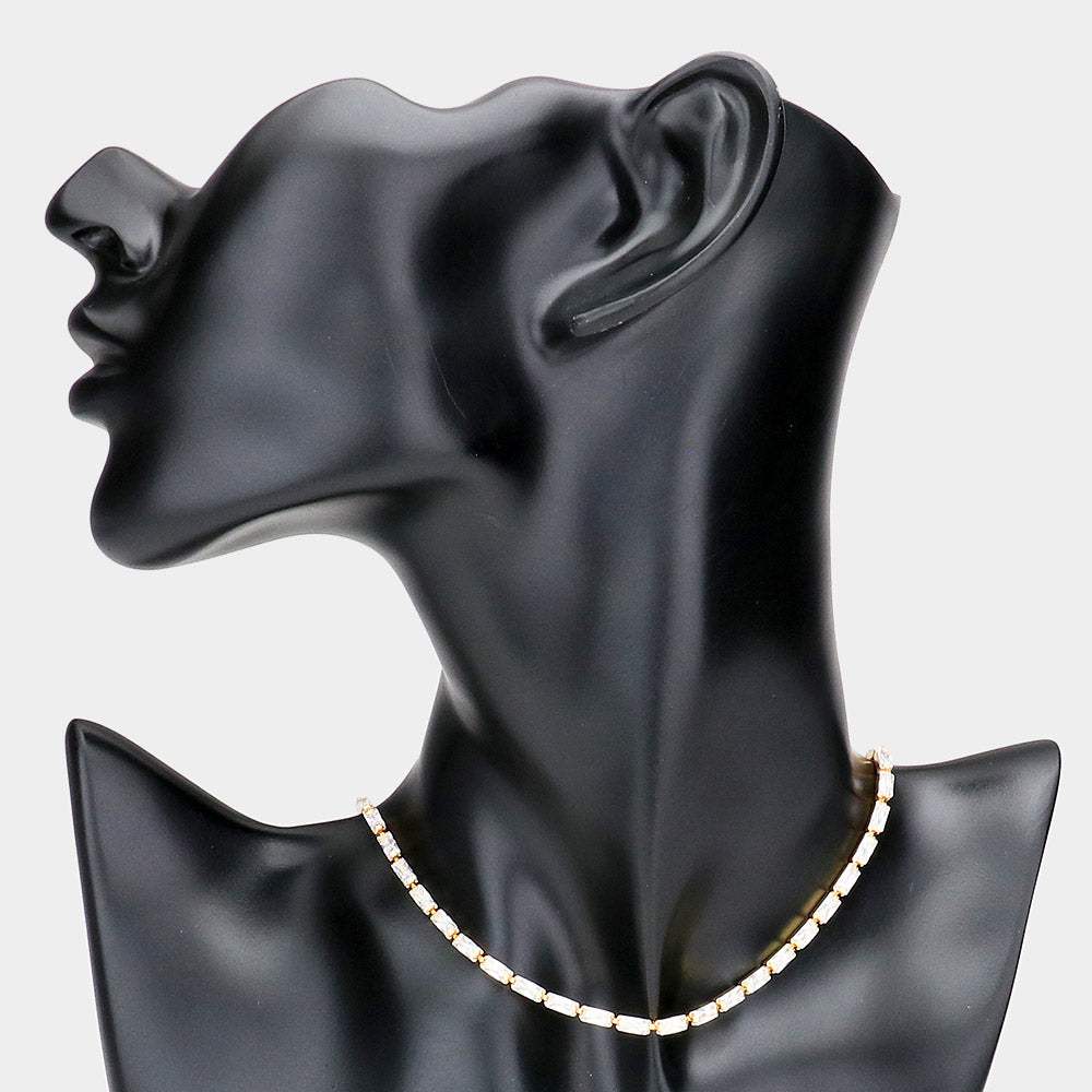 Rectangle Stone Necklace - Madeline Love - Flyclothing LLC