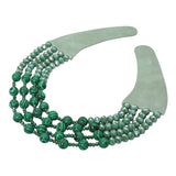 Layered Natural Stone Faceted Beaded Magnetic Collar Necklace - Madeline Love - Flyclothing LLC