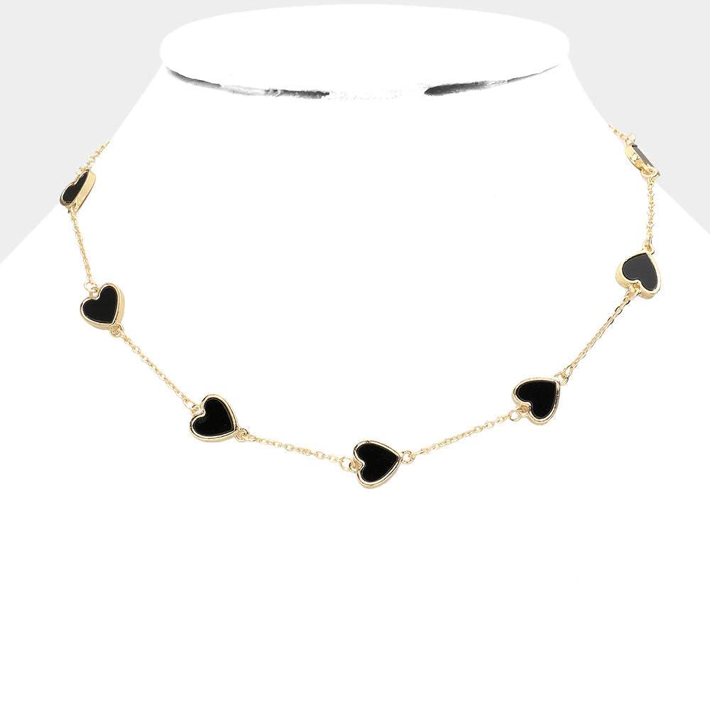 Heart Station Necklace - Madeline Love - Flyclothing LLC