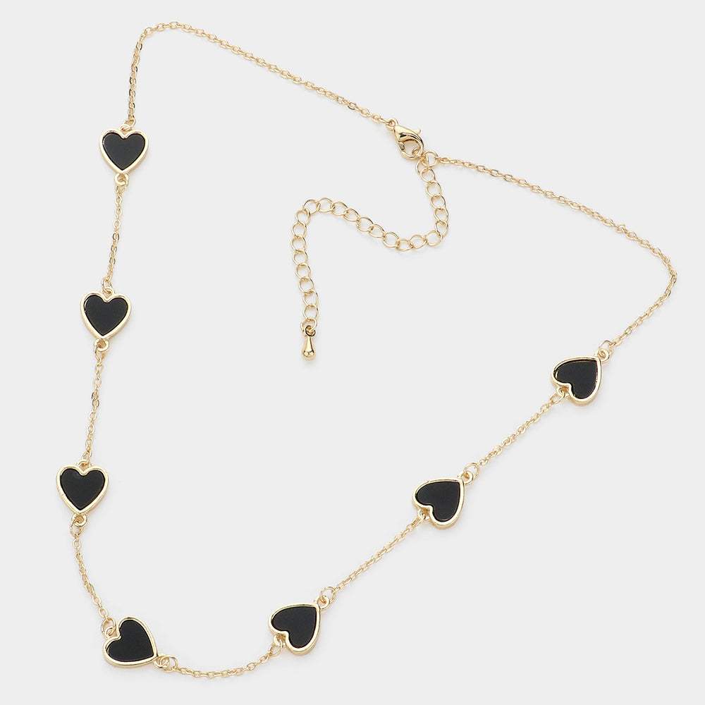 Heart Station Necklace - Madeline Love - Flyclothing LLC