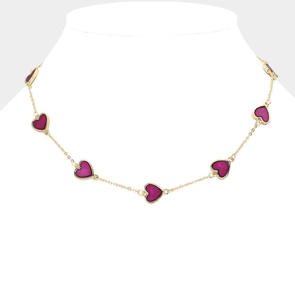 Heart Station Necklace - Madeline Love - Flyclothing LLC