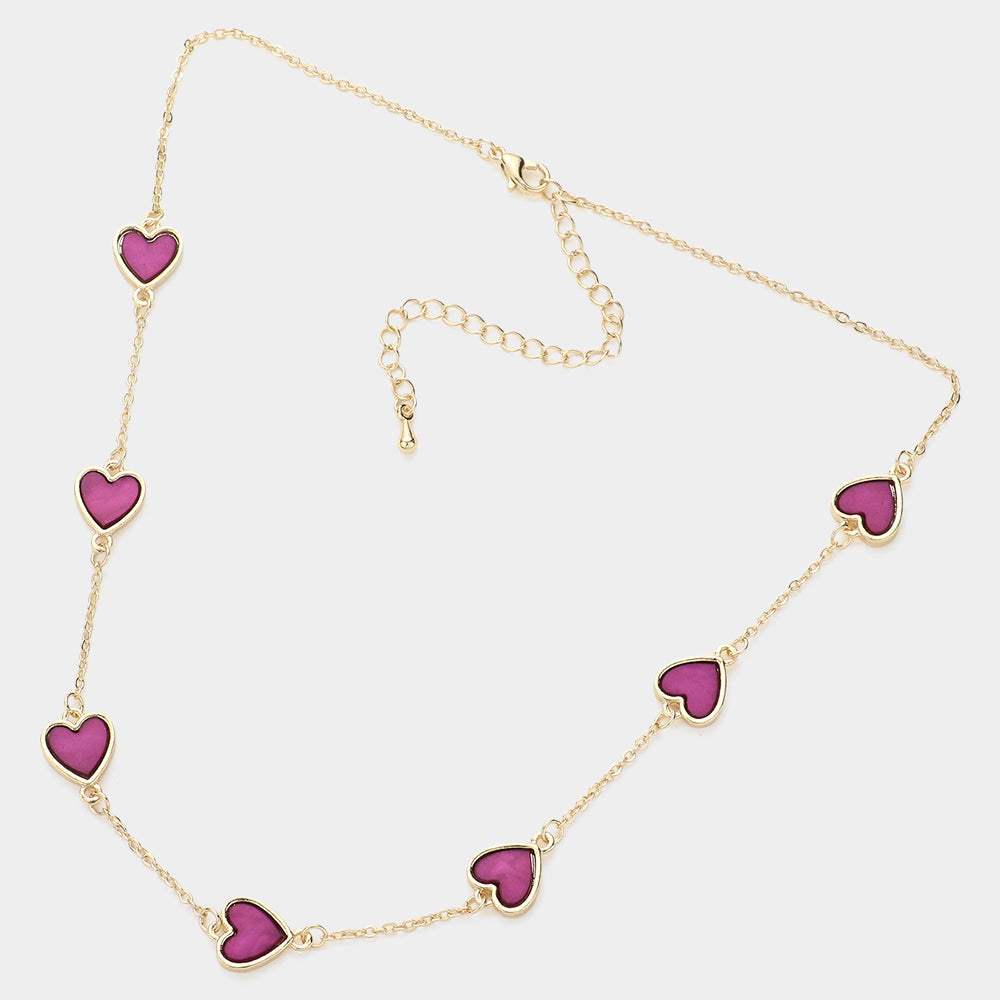 Heart Station Necklace - Madeline Love - Flyclothing LLC