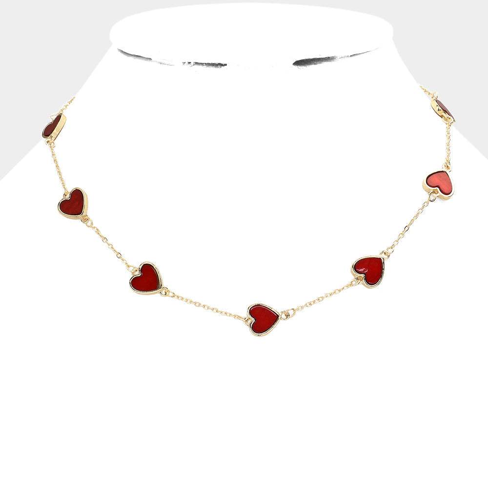 Heart Station Necklace - Madeline Love - Flyclothing LLC