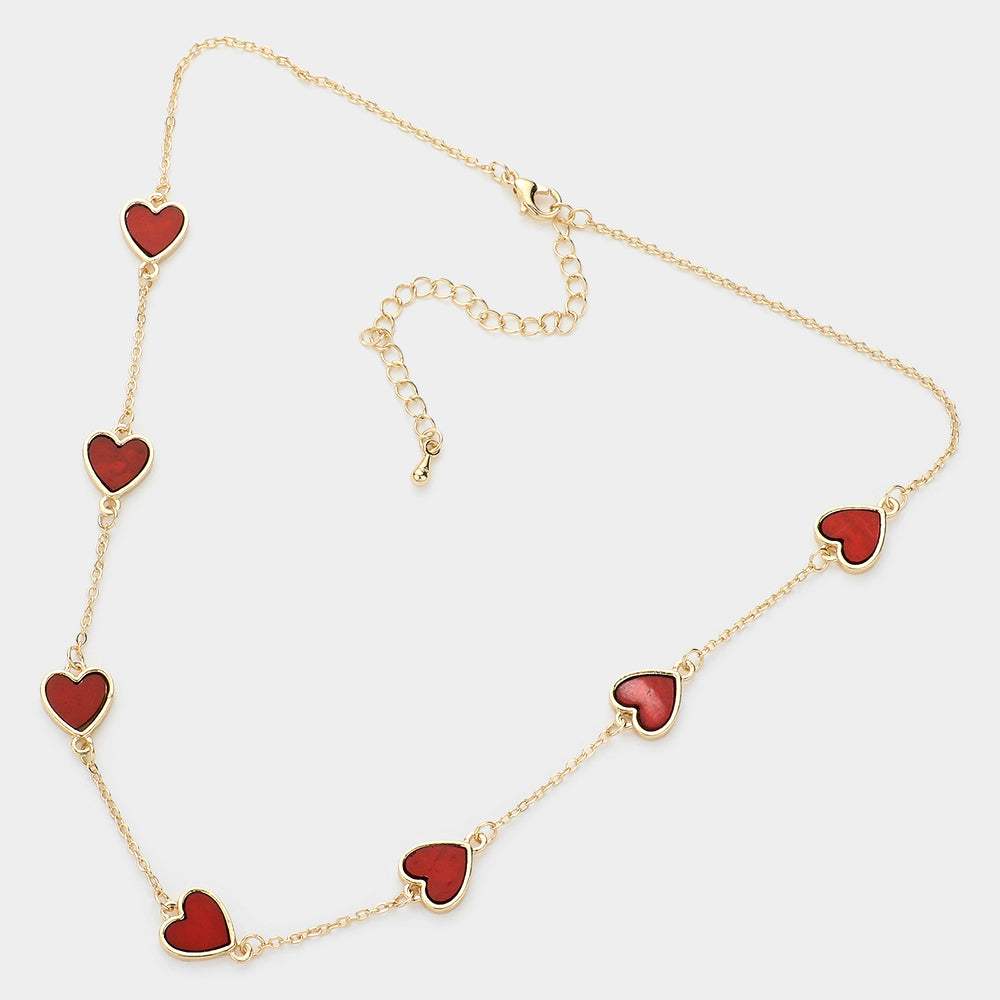 Heart Station Necklace - Madeline Love - Flyclothing LLC