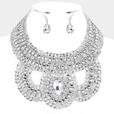 Oval Stone Accented Statement Necklace - Madeline Love - Flyclothing LLC