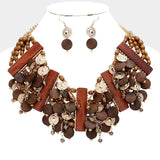 Ethnic Vintage Wooden Bib Necklace - Madeline Love - Flyclothing LLC