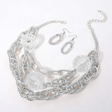 Chunky Acrylic Ball Textured Chain Layered Statement Necklace - Madeline Love - Flyclothing LLC